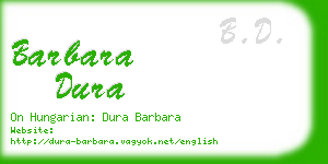 barbara dura business card